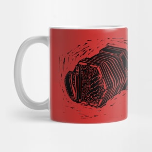 Concertina Linocut Design Mug